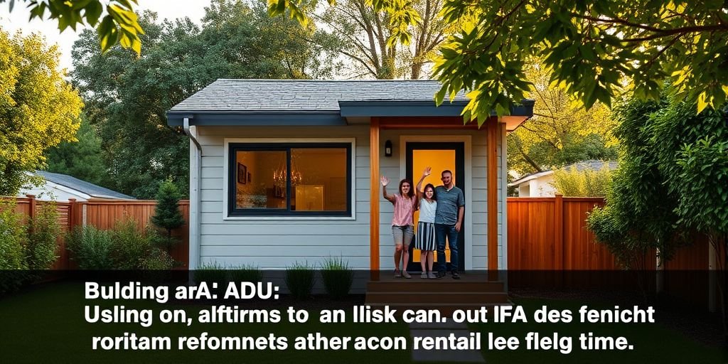 Building an ADU using funds from an FHA cash-out refinance to generate rental income.