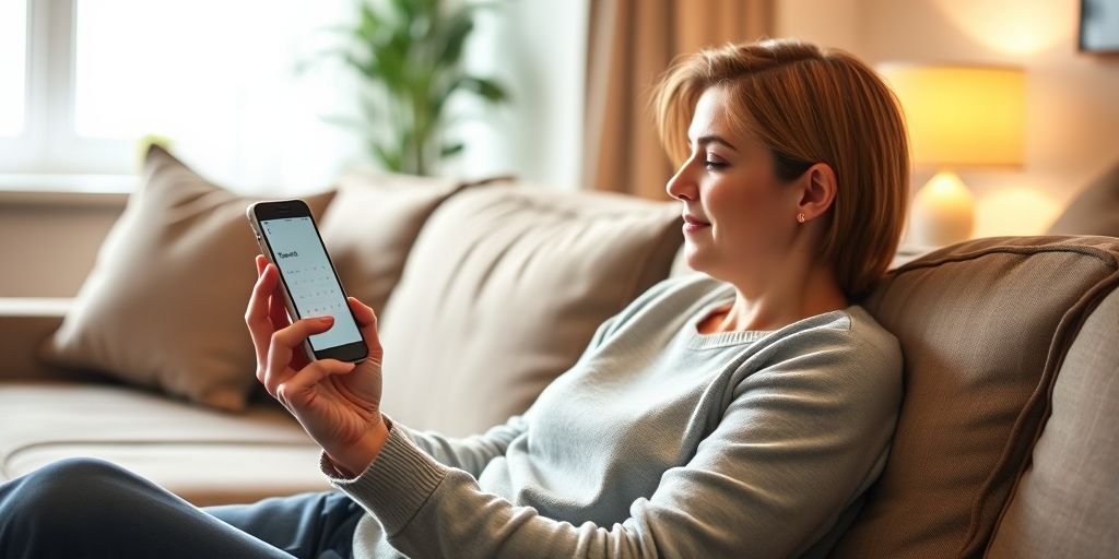 A homeowner casually checking their budget during the mortgage prequalification vs preapproval early stages.